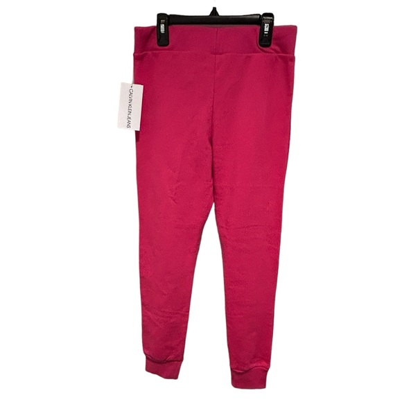 CALVIN KLEIN JEANS PINK POPPY JOGGERS - Picture 2 of 9